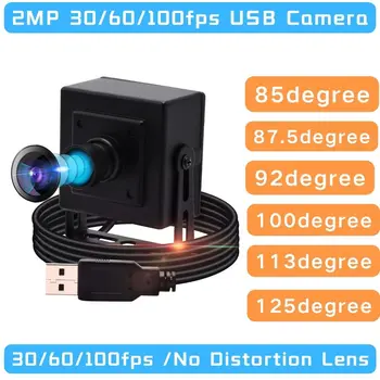 USB-Камера Без Искажений 2MP 1080P Широкоугольная HD CMOS OV2710 30/60/100 кадров в секунду Высокоскоростная Веб-Камера USB-Камера для Портативных ПК