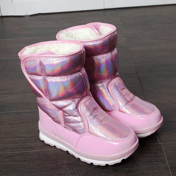 детские зимние ботинки зимние ботинки для девочек обувь из теплого толстого плюша с меховой накладкой из натуральной шерсти от размера зимние ботинки