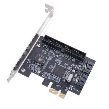Настольная видеокарта PCI E к 2-портовой карте адаптера SATA Карта расширения PCI E к SATA IDE 3,5-дюймовая карта адаптера IDE