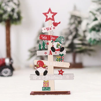 Рождественская елка Украшение стола своими руками Деревянная табличка в форме Рождественской елки Украшение магазина Веселого Рождества